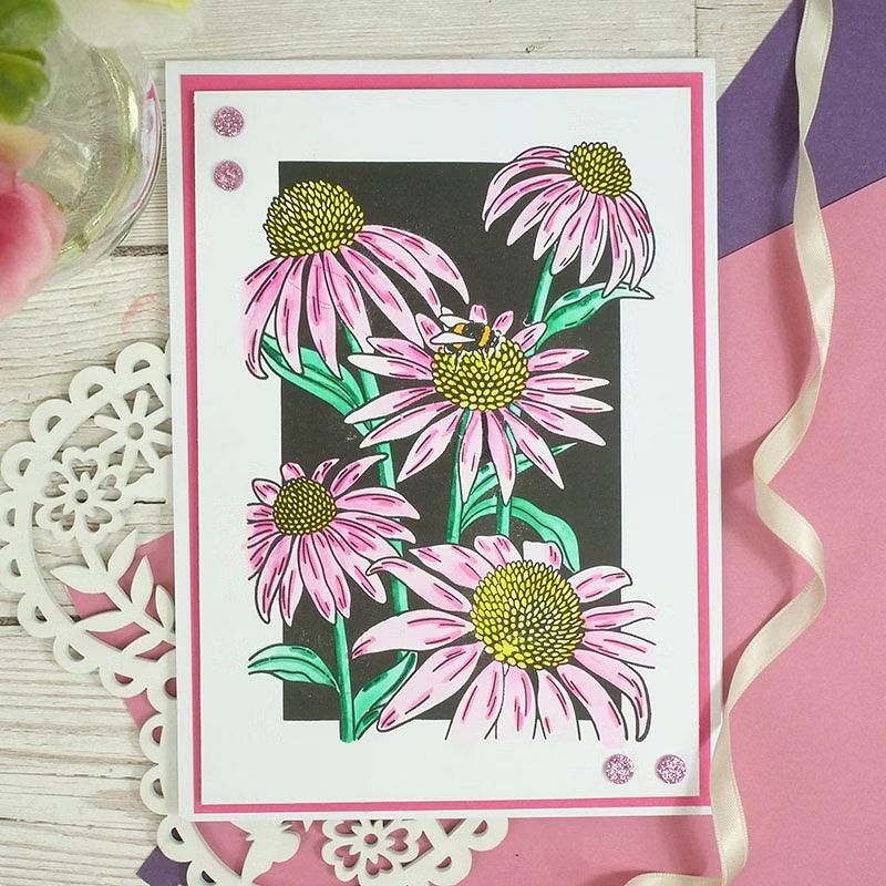 For the Love of Stamps - Coneflower Delights-4