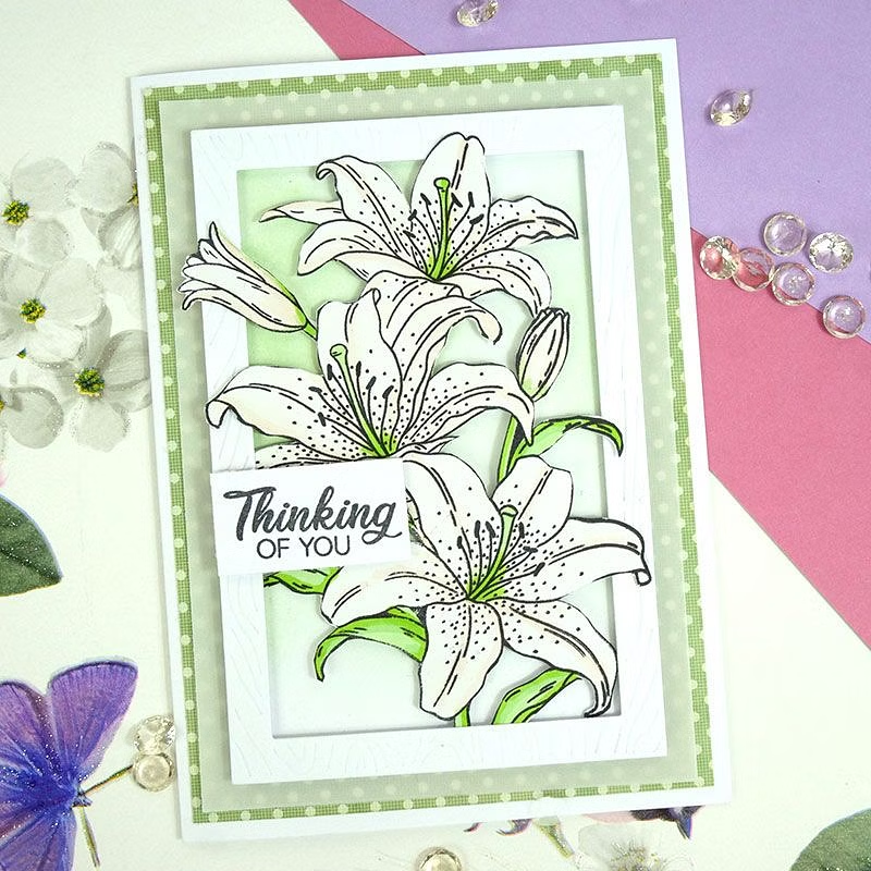 For the Love of Stamps - Luscious Lilies-2