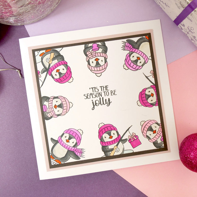 For the Love of Stamps - Playful Penguins-2