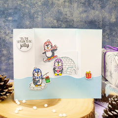 For the Love of Stamps - Playful Penguins-6