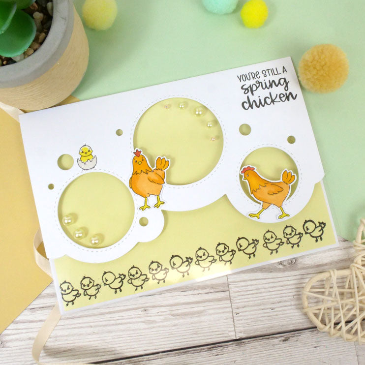 For the Love of Stamps - Cheery Cow & Chickens-10