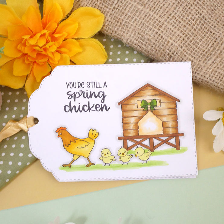 For the Love of Stamps - Cheery Cow & Chickens-4