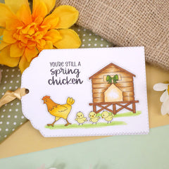 For the Love of Stamps - Cheery Cow & Chickens-4