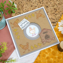 For the Love of Stamps - Cheery Cow & Chickens-6