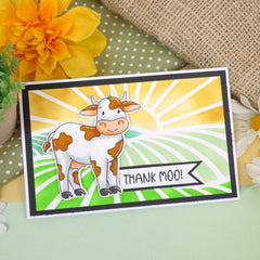 For the Love of Stamps - Cheery Cow & Chickens-8