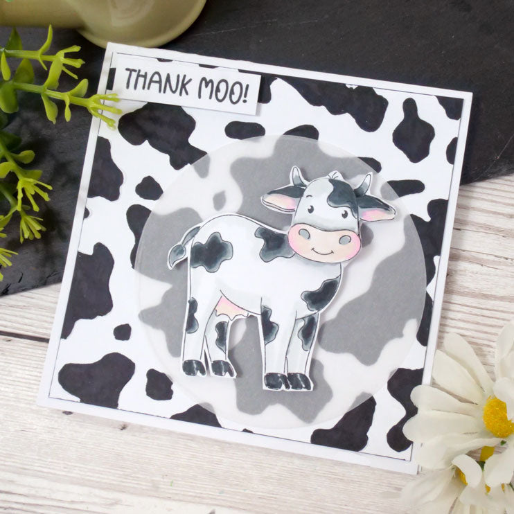 For the Love of Stamps - Cheery Cow & Chickens-9