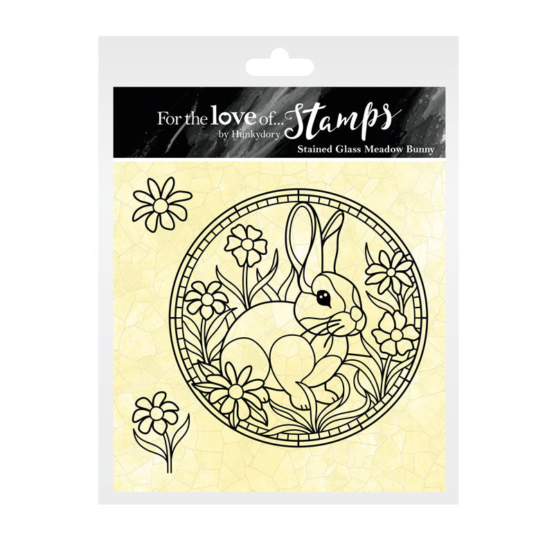 Pour l'amour des timbres - Lapin de prairie en vitrail-1