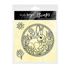 Pour l'amour des timbres - Lapin de prairie en vitrail-1