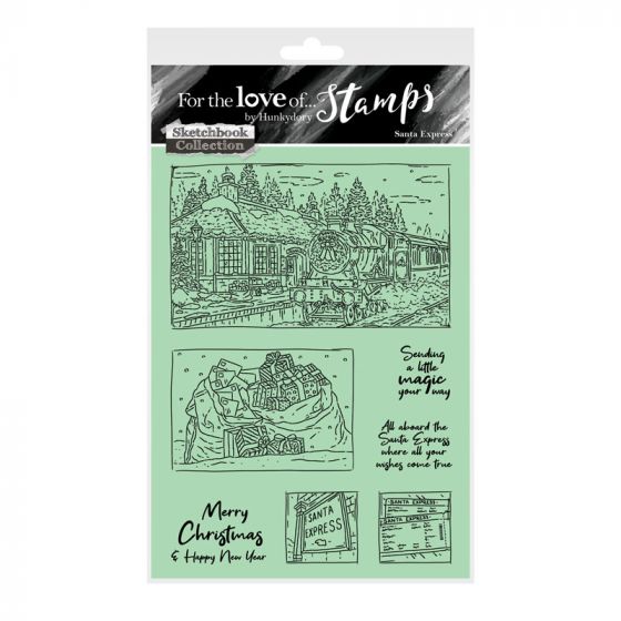 For The Love Of Stamps - Santa Express A6 Stamp Set-1