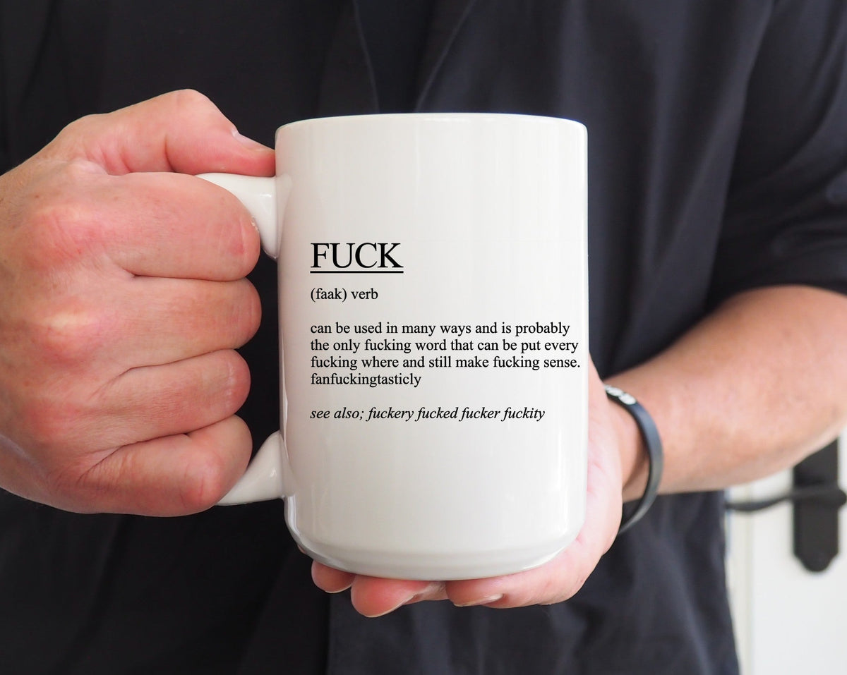 The Definition of F*ck Funny Coffee Mug | 15oz Sarcastic Dictionary Mug | Adult Humor Gift | Sassy Novelty Cup | Gag Gift Idea-1