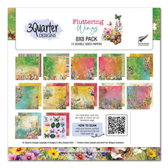 3Quarter Designs Fluttering Wings 8x8 Paper Pack-1