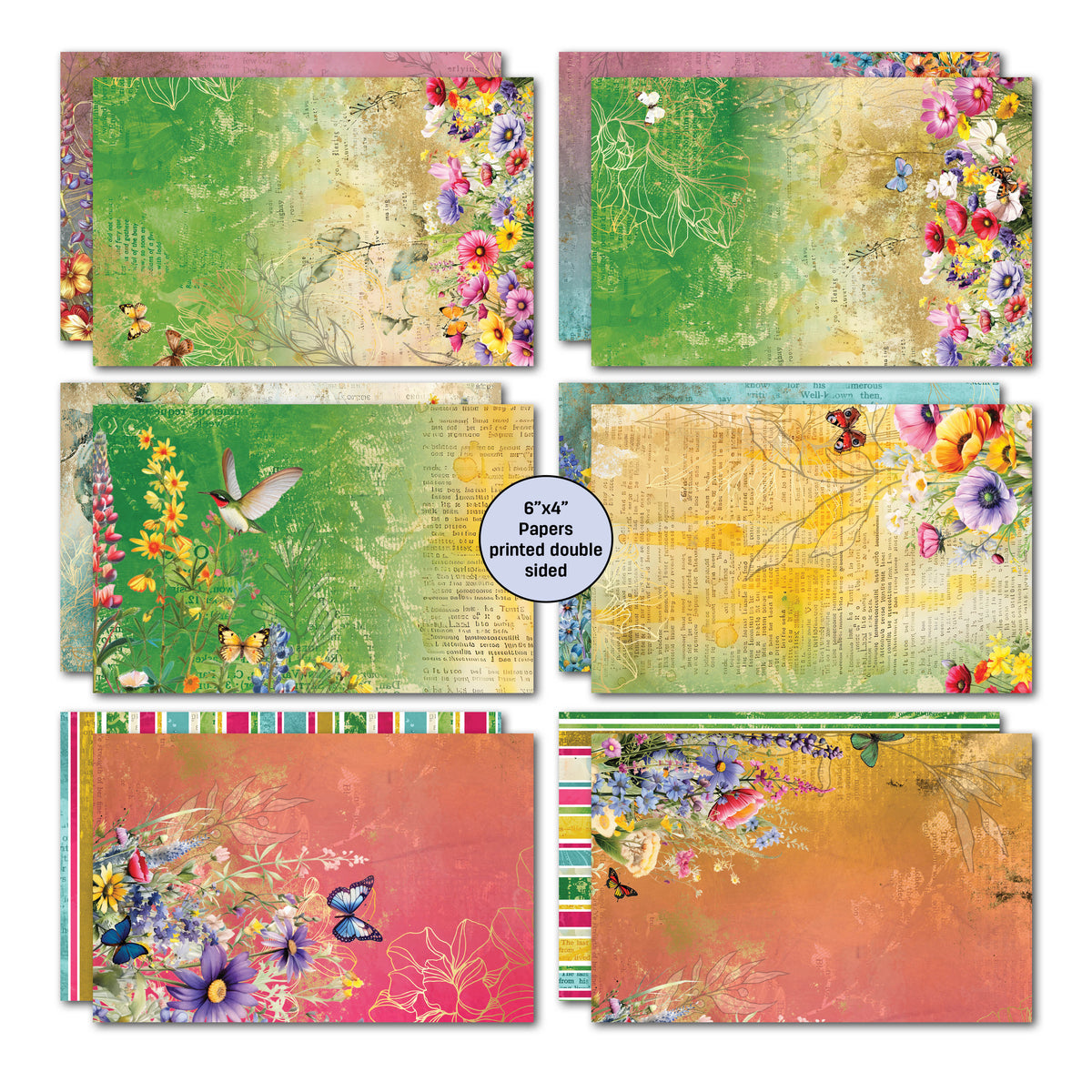 Pack de cartes 3Quarter Designs Fluttering Wings 6x4-3
