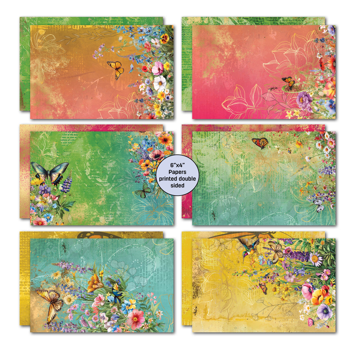 Pack de cartes 3Quarter Designs Fluttering Wings 6x4-4