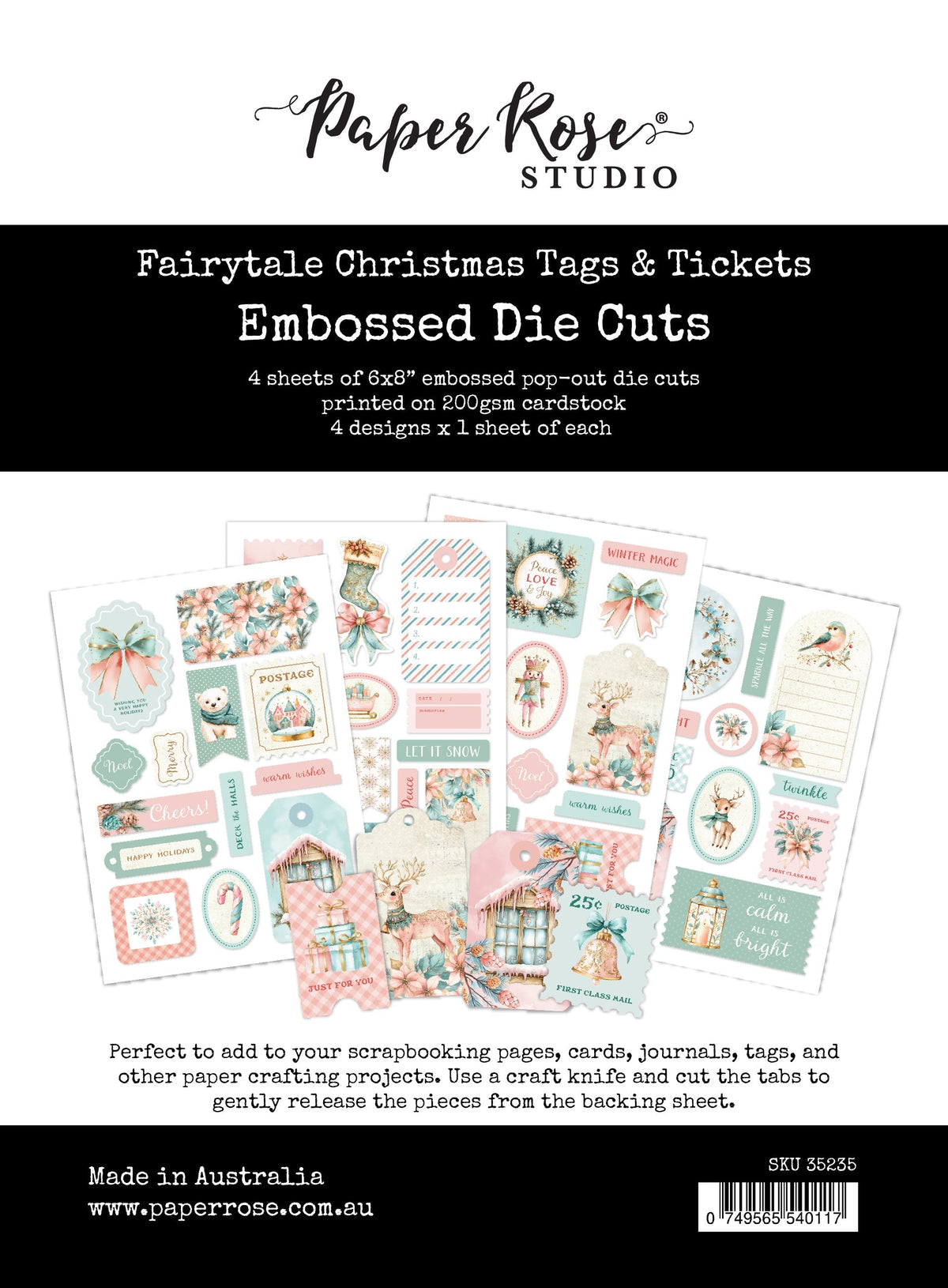 Fairytale Christmas Tags & Tickets Embossed Die Cuts 35235-1