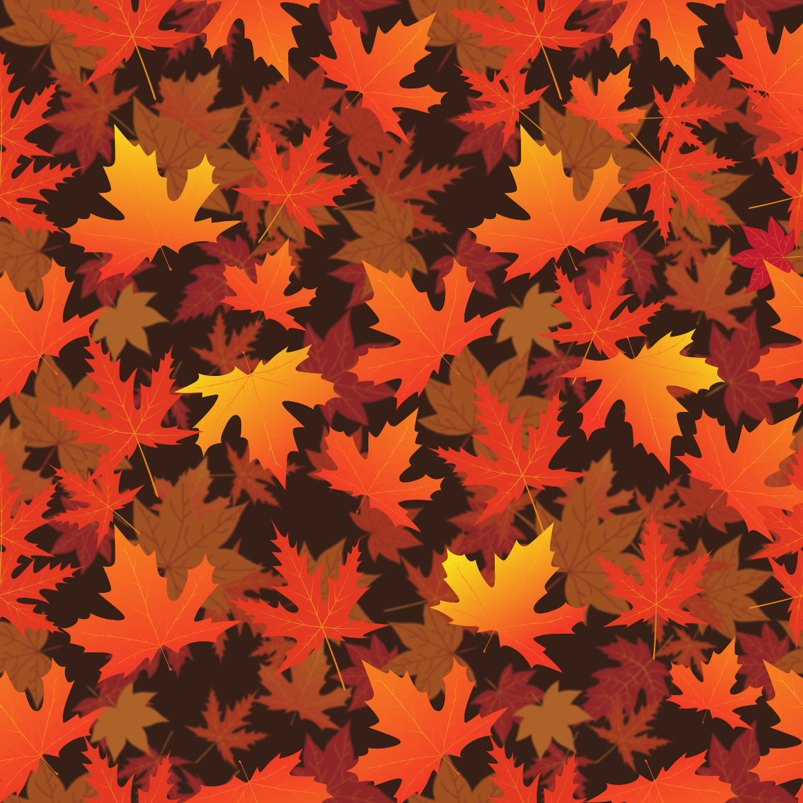 Craft HTV  Colorful Fall Leaves Pattern-1
