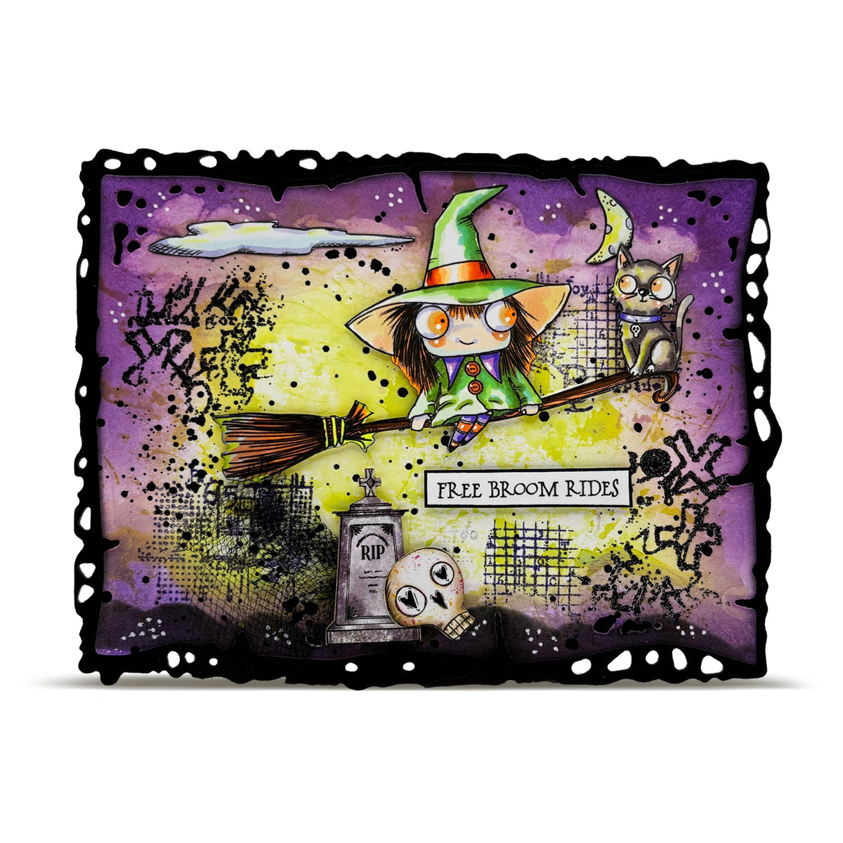 AALL and Create - A7 Stamp Set - Free Broom Rides-3