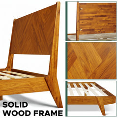 Estructura de cama de madera maciza Gazelle-4