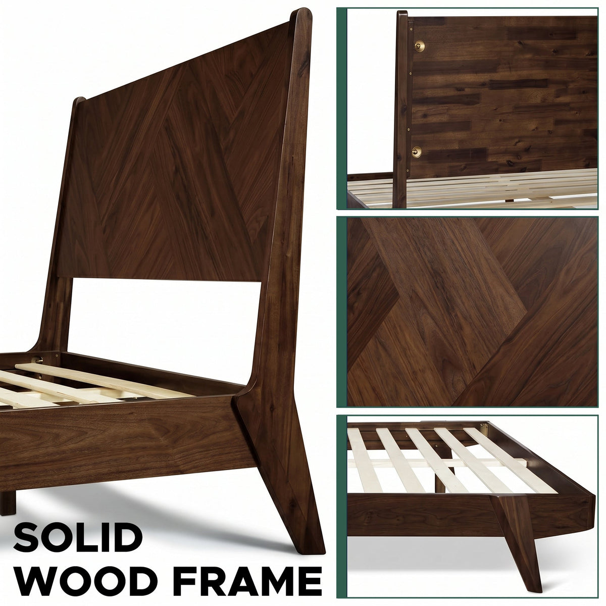 Estructura de cama de madera maciza Gazelle-17