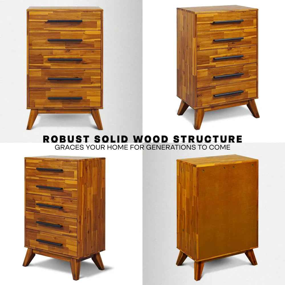Cómoda de madera maciza Linea-5