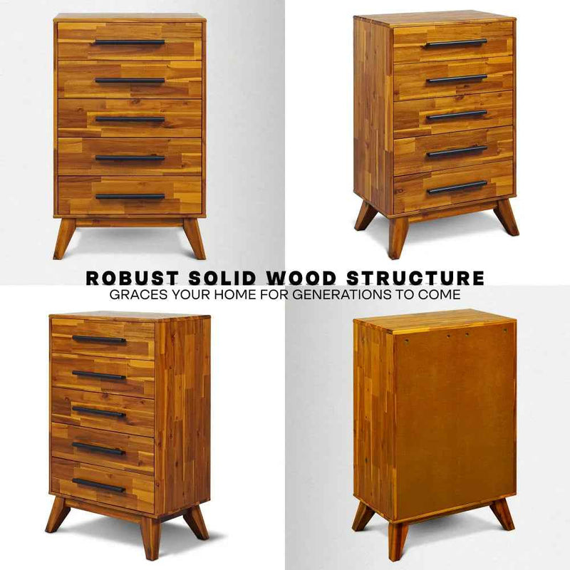 Cómoda de madera maciza Linea-5