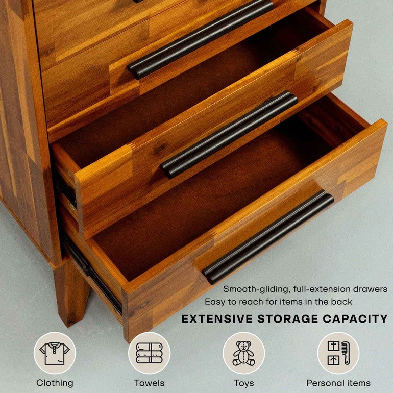 Cómoda de madera maciza Linea-10