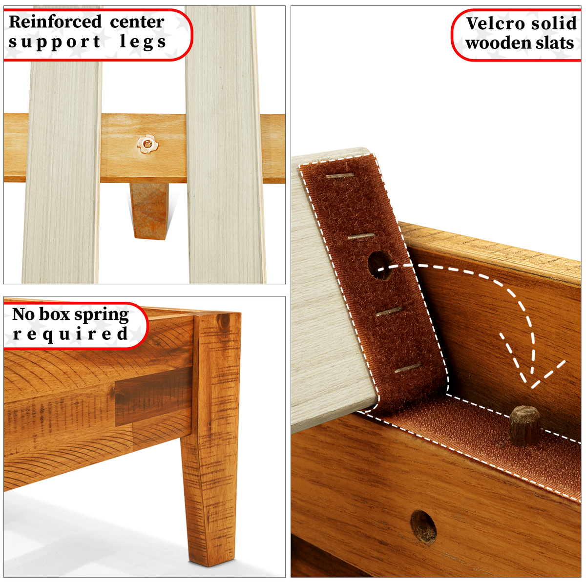 Sierra Deluxe Solid Wood Bed Frame-43