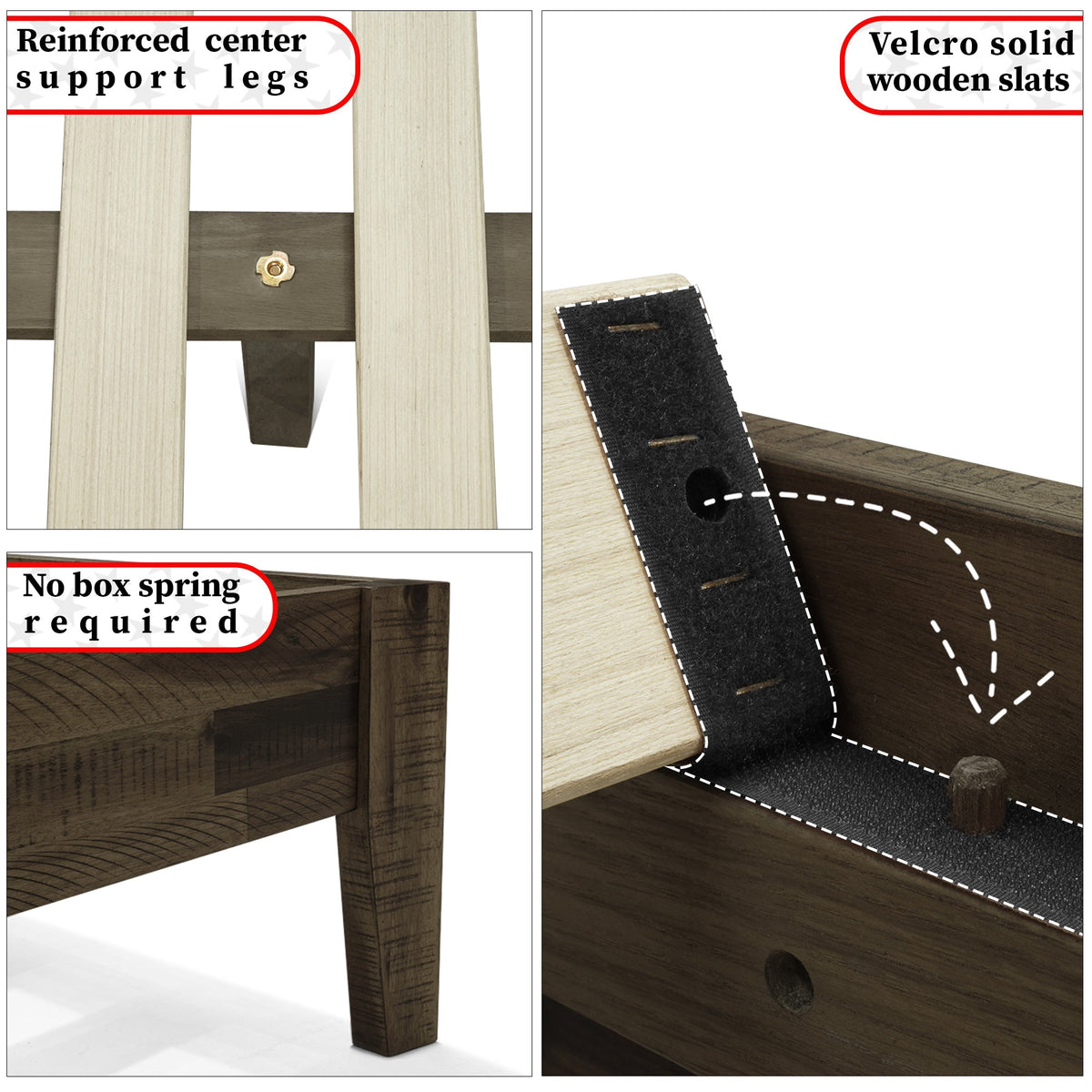 Sierra Deluxe Solid Wood Bed Frame-9