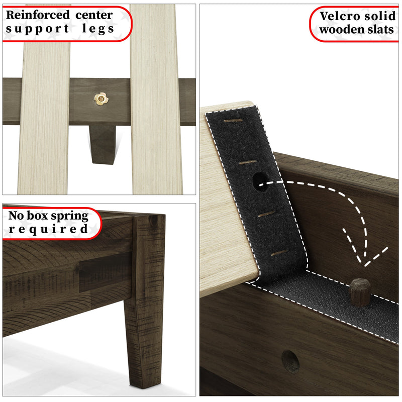 Sierra Deluxe Solid Wood Bed Frame-9