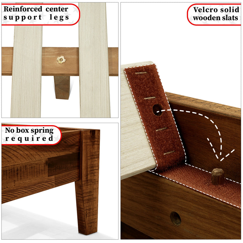 Sierra Deluxe Solid Wood Bed Frame-33