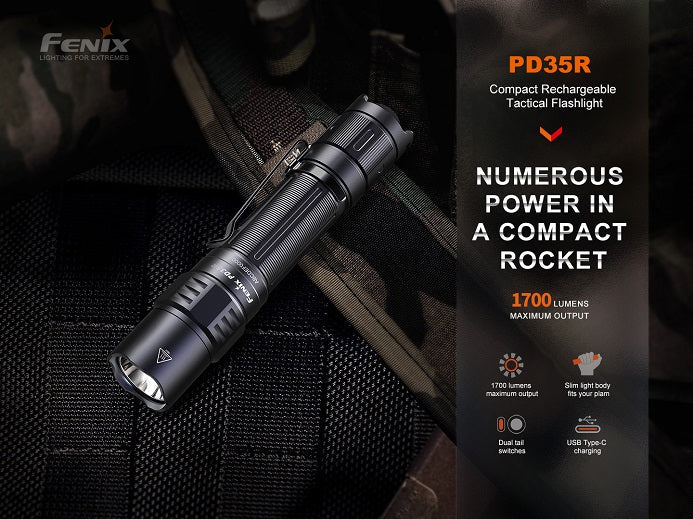 Fenix PD35R Compact Rechargeable Tactical Flashlight-2