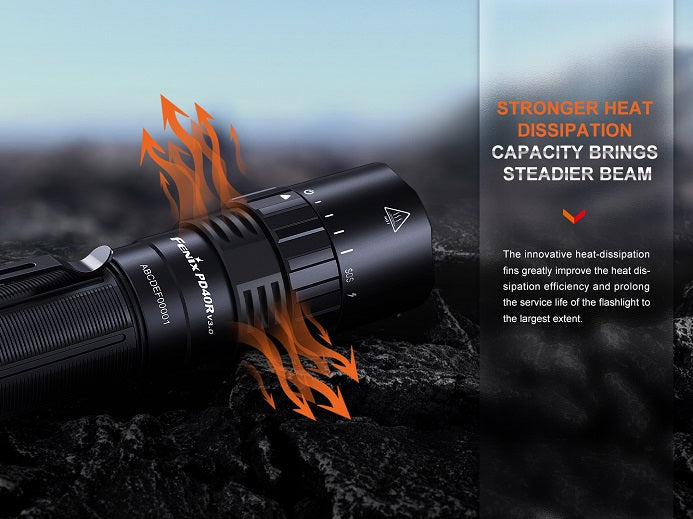 Fenix PD40R V3.0 Rechargeable Machinal Rotary Switching Flashlight-5