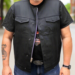 First MFG Co. Men's Motorcycle Twill Vest-1