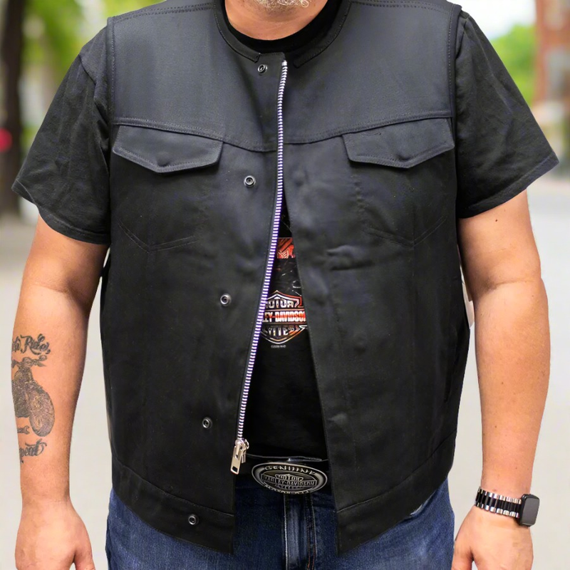 First MFG Co. Men's Motorcycle Twill Vest-1
