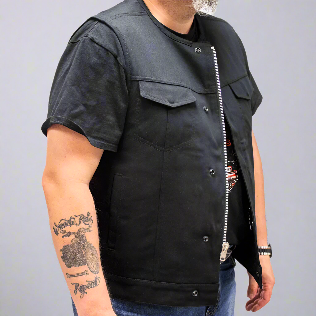 First MFG Co. Men's Motorcycle Twill Vest-8