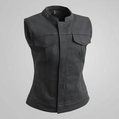First MFG Co. Women's Lexy Motorcycle Twill Vest-1