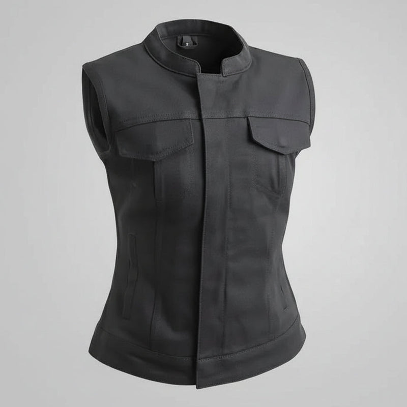 First MFG Co. Women's Lexy Motorcycle Twill Vest-1
