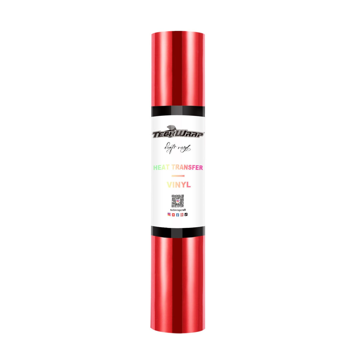 Teckwrap Metallic Chrome HTV- Flame Red | Durable, Easy-to-Use, and Multi-Purpose!-1