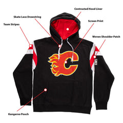 Calgary Flames Varsity Retro Style Hoodie-7
