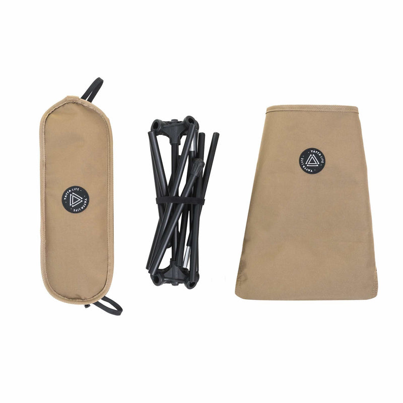 Low Back Ultralight Folding Camping Chairs With Storage Pouch - Khaki-13