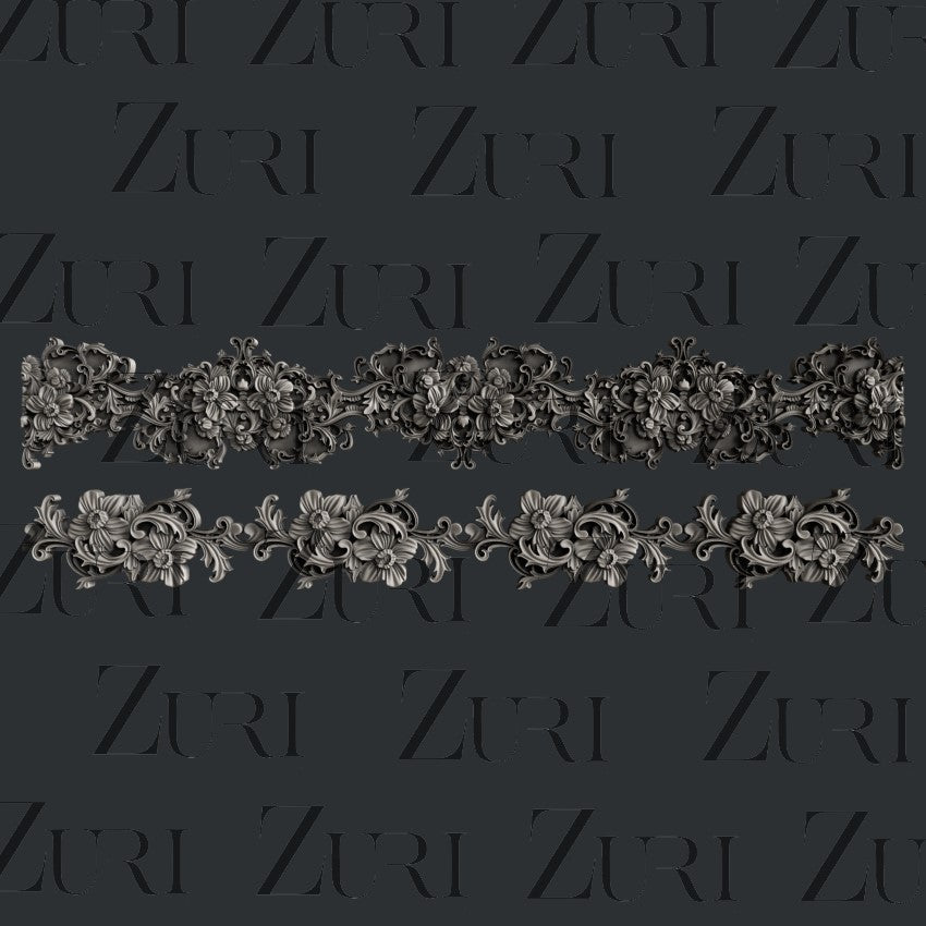 Zuri Designs Floral Borders Set 3-1
