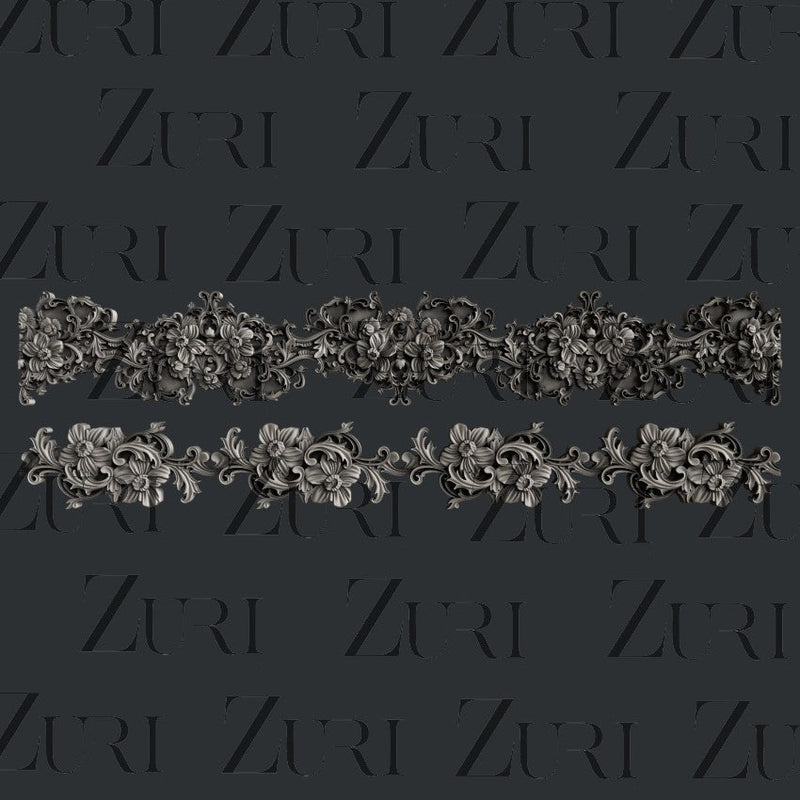 Zuri Designs Floral Borders Set 3-1