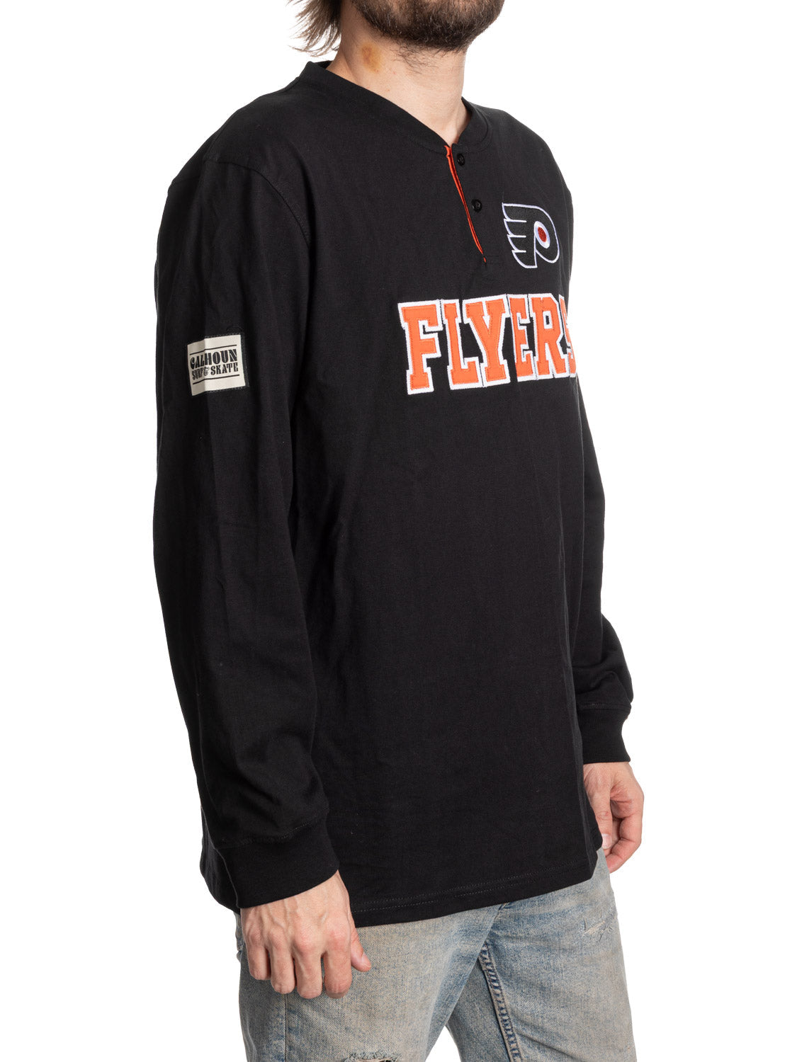 Philadelphia Flyers Long Sleeve Henley-5