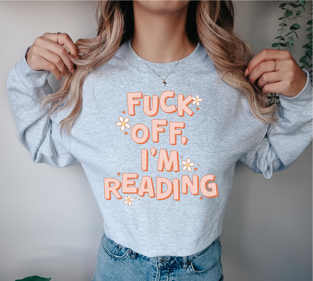 Fuck Off I'm Reading Unisex Crewneck Sweatshirt | Bookish Apparel-2