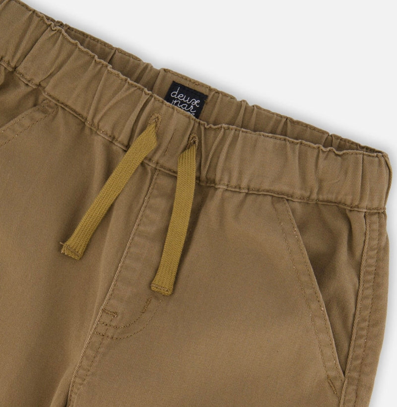 Twill Jogger Cargo Pants | Taupe | Deux Par Deux-3