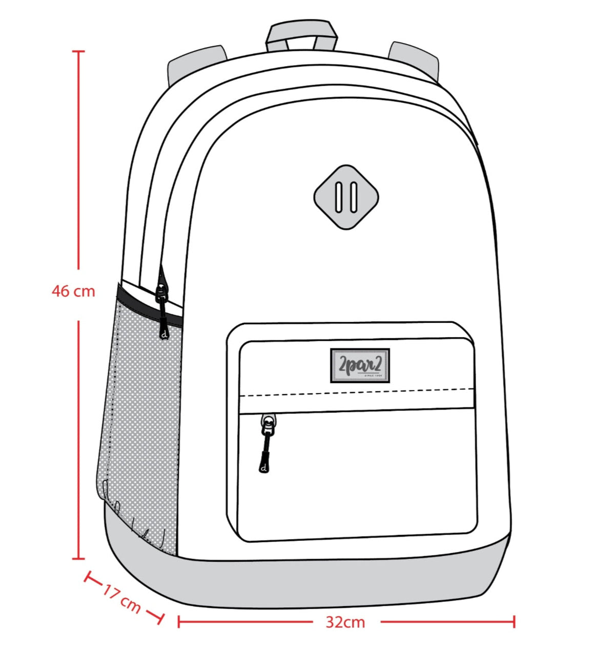 Kids Backpack | Black Dinos | Deux Par Deux-5