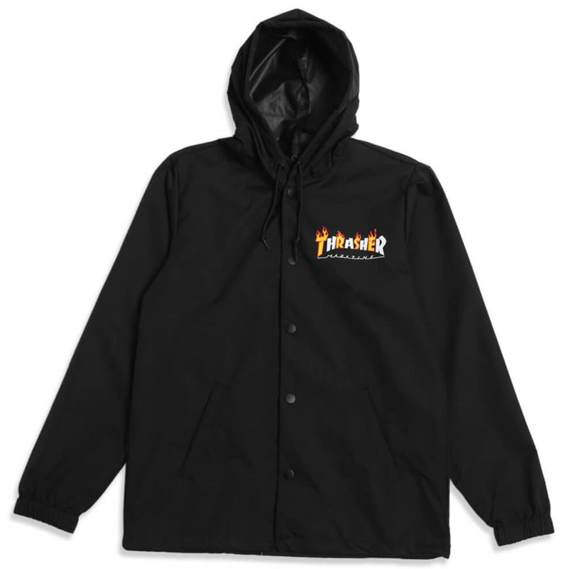 Thrasher 'Flame Mag' Windbreaker - Black-1