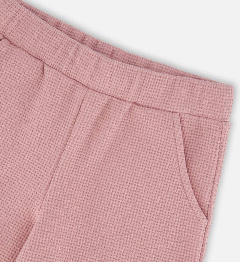 Waffle Flare Leg Pant | Pink | Deux Par Deux-2