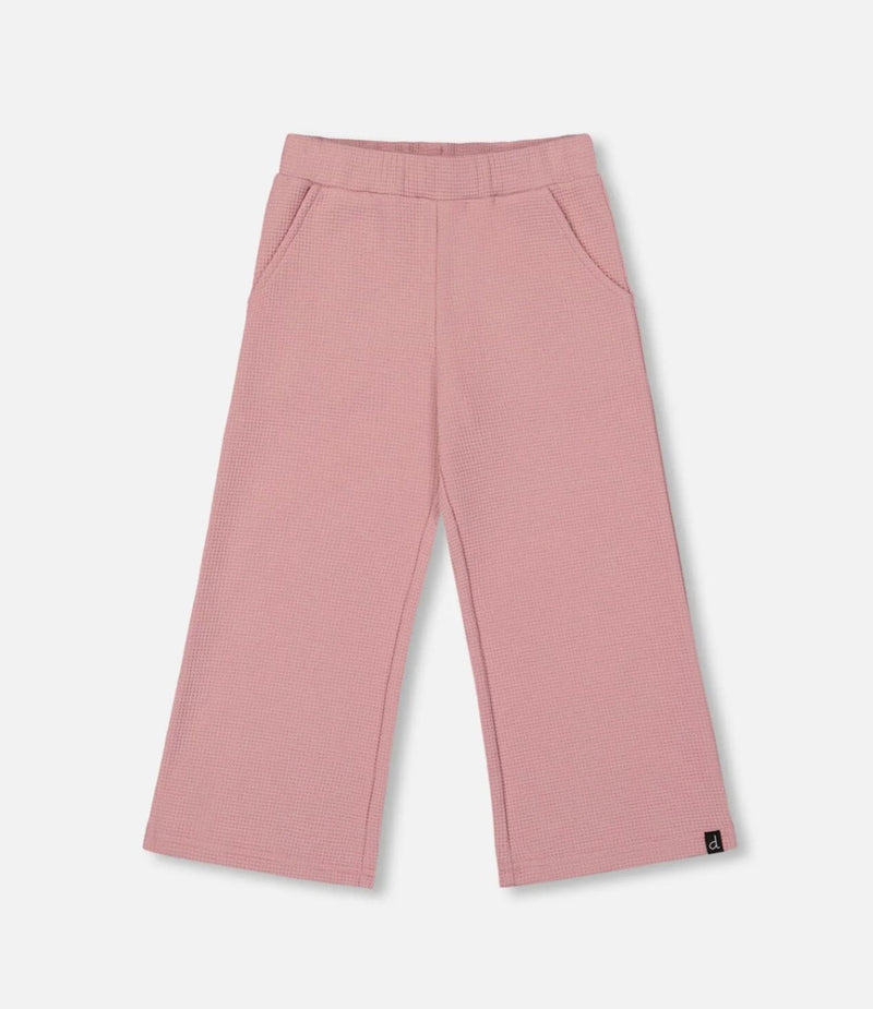 Waffle Flare Leg Pant | Pink | Deux Par Deux-4