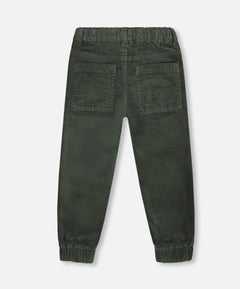 Stretch Corduroy Jogger Pants | Dark Forest | Deux Par Deux-2
