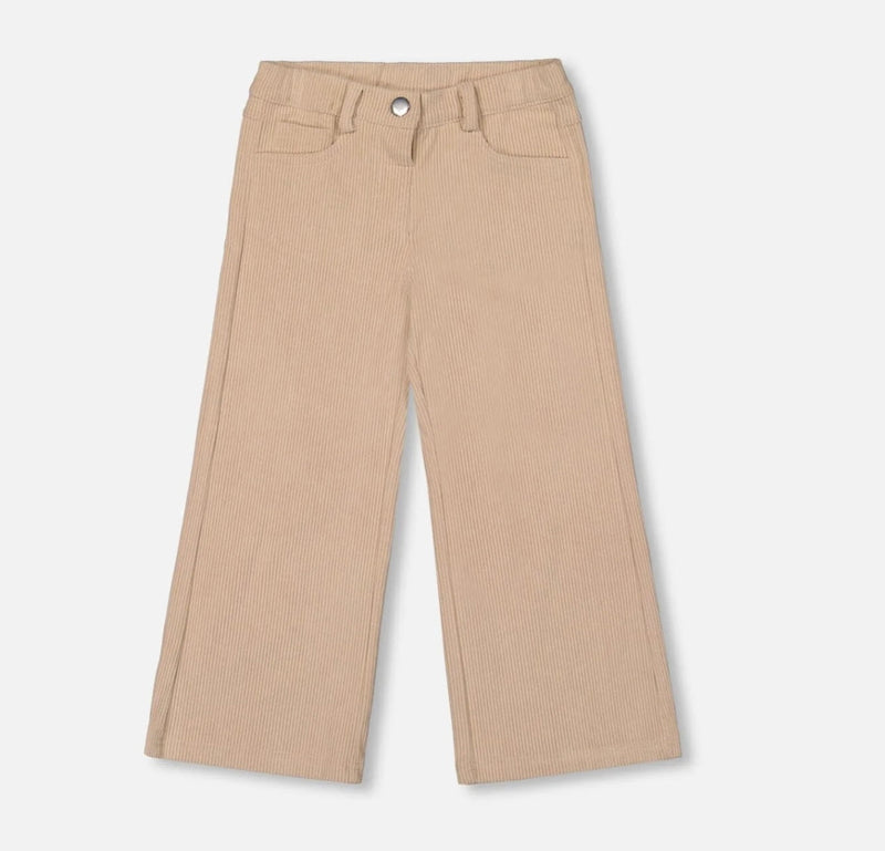 Wide Leg Corduroy Pants | Beige | Deux Par Deux-1